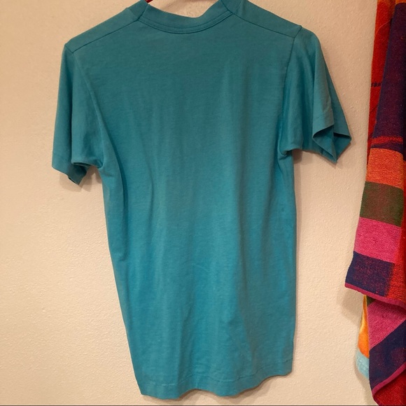 VTG Single Stitch New Mexico Hot Air Balloon Shirt Turquoise Bright Design - Picture 10 of 12